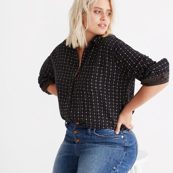 Madewell Tops - Madewell Ex-Boyfriend Shirt in Mayfair Foulard